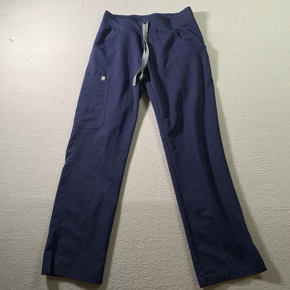 FIGS Cargo Scrub Pants Women's XS/P Blue Straight Leg Drawstring T21004P